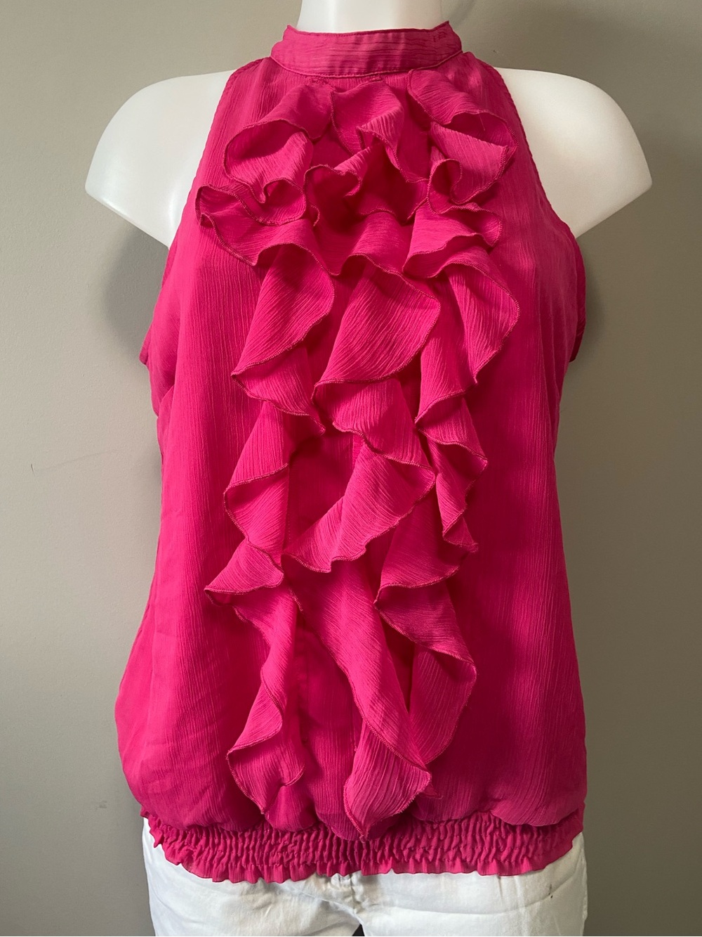 Women’s Fuchsia Ruffle Halter Camisole